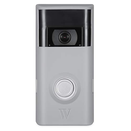 Wasserstein Colorful & Protective Silicone Skins for Ring Video Doorbell 2 - Protect and Camouflage your Ring Video Doorbell 2 with these UV light- and weather-resistant silicone skins (Grey)
