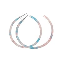 Tebatu Fashion Acrylic Women Earrings, Geometric Tortoiseshell Hoop Earrings Wedding Gifts