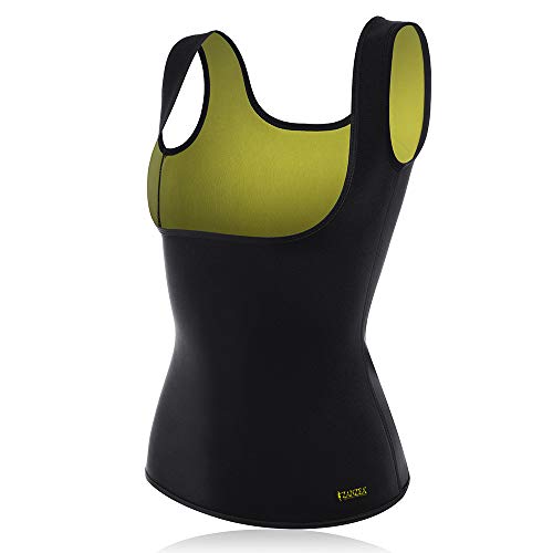 Neoprene Sauna Suit Tank Top Vest, Slimerence, Waist Cinchers Corset Waist Slimming Belt Corset Bustier Waist Trimmer Belt Body Shaper and Weight Loss Black 3XL
