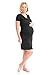 Kindred Bravely The Angelina Ultra Soft Maternity & Nursing Nightgown Dress (Black, Small)
