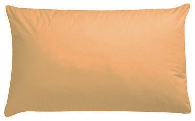 Luxury Polycotton Pair of Plain Pillowcase, 49cm x 74cm - Latte, Pack of 2
