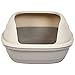 Amazon Basics Open Top Cat Litter Box - 19 x 9 x 16 Inches, Beige