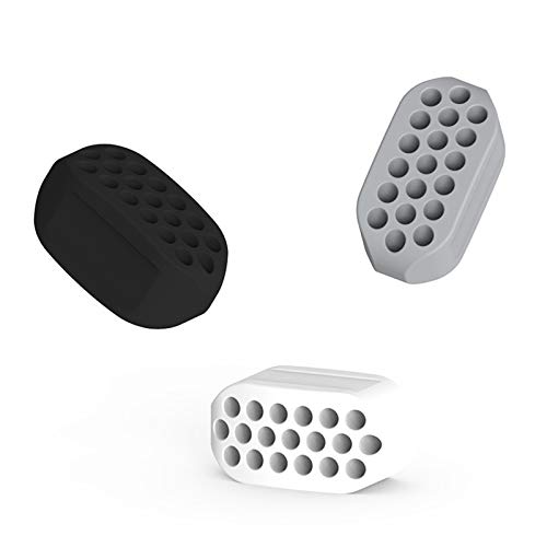 Jawline Exerciser Jaw, Jawzr Facial Exerciser Chewing Exerciser, Help Reduce Stress and Cravings, Facial Care, Double Chin Jaw Exerciser Bpa Free (Gray+Black-2PC)