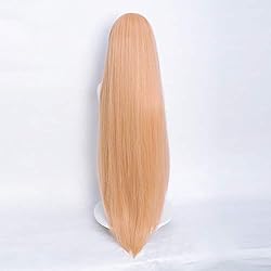 Probeauty Orange Power Cosplay Wig with Horns, Long