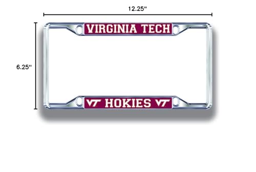 Virginia Tech Hokies License Plate Frame Silver