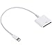 Lightning to 30-Pin Adapter, AKwor 8 Pin to 30 Pin Charging Cable Adapter Converter for Phone 7, 7 Plus, 6S, 6S Plug, 5S, 5C, ipad - White 20CM