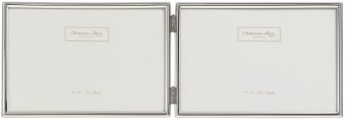 Addison RossEssentials Photo Frame, Silver Plate Double Landscape, 4 x 6 Inches