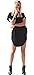 Doreen Fashion Women's Loose Hoodie T Shirt Tops Short Sleeve Mini Dress Casual Blouse Size 4 US Black.