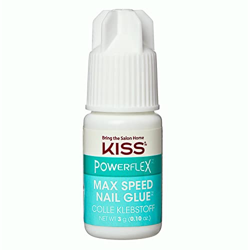 KISS PowerFlex Maximum Speed Nail Glue - Fast Drying Adhesive for Glue-On Nails & Repairs with Nozzle Tip Applicator, Ideal for Tips & Wraps, Net Wt. 0.10 oz (3g) - Image 6