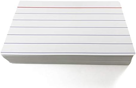 ホワイトボードインデックスカード 再利用可能なフラッシュカード 3インチ X 5インチ罫線