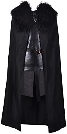 Crystal Dew Jon Snow Costume Cosplay Knights Watch Costume Cape for Men and Kids