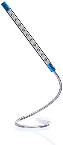 Mini Portable Stick 10 Led Flexible LED Table Desk Notebook Laptop USB Light Lamp Best for Reading,Working,Studying (Blue)