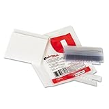 Universal 43313 Hanging File Folder Plastic Index Tabs, 1/3 Tab Cut, 3 1/2 Tab, Clear, 25/Pack