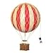 Authentic Models, Floating The Skies Air Balloon, Hanging Home Decor - 5.3 Inch Height, Historic Hot Air Balloon Model for Home Decor, Detailed Vintage Decorations to Hang from Ceiling - Red