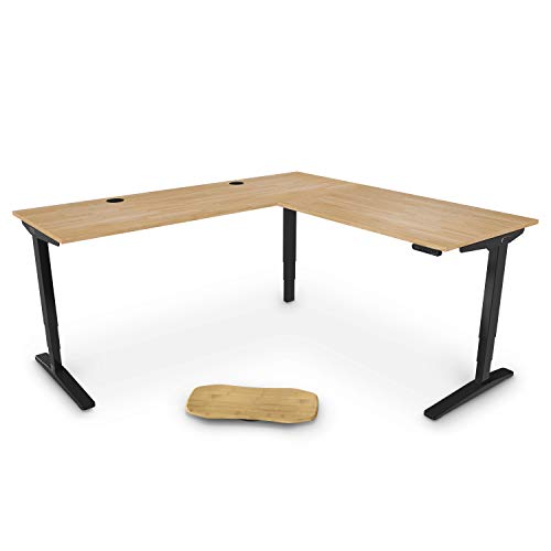 UPLIFT Desk V2 Natural Rubberwood Solid Wood Desktop