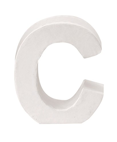 Glorex cardboard letter C, fsc mix, white, 10 x 9 x 3.5 cm.