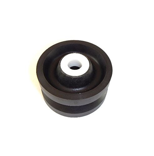 Solid Polyurethane 4"x2" Black V-Groove Wheel w/ 3/4" ID Wet Environment Bearing