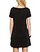 Haola Women's Cross Front Deep V Neck Mini Dress Short Sleeve Casual T-Shirt Dress L Black