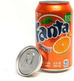 Secret Safe Diversion Drinks Cans - Unscrew Lid to Reveal Secret Compartment - Weighted Realistic Can Safe (Fanta)