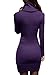 v28 Sweater Dress for Women Ribbed Knit Fitted midi Sexy Fall Winter Bodycon Cowl Neck Dresses (S,Purple)