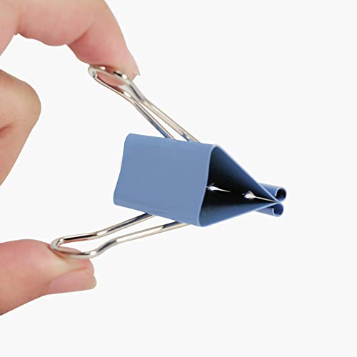 240 Pcs Binder Clips, Paper Clips, Rubber Bands, Paper Clamps Assorted 3 Sizes, Paper Binder Clips Metal Fold Back Clips with Box Assorted Colors - Thumbnail 2