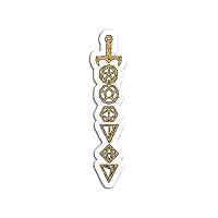 Hand Wooden Customizable Sticker Bronze Dice Sword Set Collector Nerdy D20 Stickers for Personalize (3 pcs/Pack)
