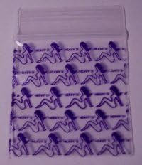 Printed Mini- Re-Sealable Bags/Baggies -400 - 1 1/2" X 1 1/2" NakedLadies