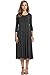 HOTOUCH Long Sleeve Basic Midi Shirt Dress (Dark Gray M)