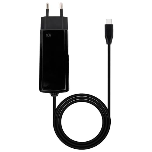 Caricatore - Caricatore universale automatico da 90 W con connessione Type-C PD, nero, ideale per laptop, compatto ed efficiente.