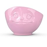 FIFTYEIGHT PRODUCTS TASSEN Porcelain Bowl, Dreamy Face Edition, 16 oz. Pink, (Single Bowl) for Serving Cereal, Soup