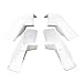 X-Haibei 4 Pack RV Rain Gutter Spouts Extensions, Directs Rainwater Away from Sides of RV, 2 Left 2 Right 3 1/2 inch Gutter Spouts (White)