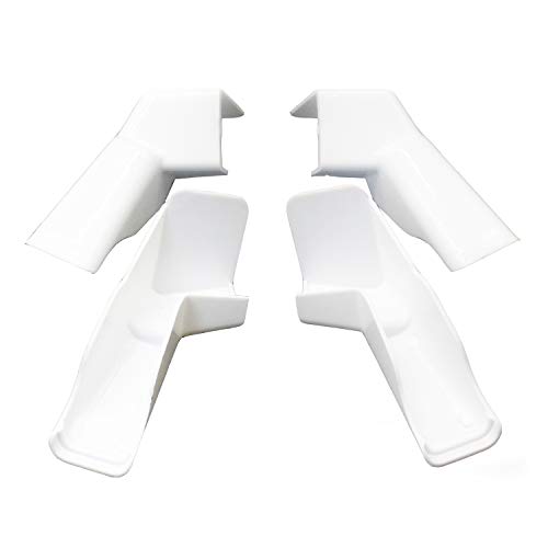 image for X-Haibei 4 Pack RV Rain Gutter Spouts Extensions White, Directs Rainwa