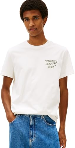 Camiseta de Manga Corta Hombre Slim Entry con Cuello Redondo, Blanco (Ecru), XXL