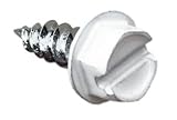 SCREWIT Brand #8 x 1/2 inch Gutter and downspout Colored Zip Screws with 1/4 inch Head (25 Pack) (White)