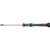 Wera 05118032001 Kraftform Micro 2055 PZ Pozidriv Electronics Precision Screwdriver, PZ 1 Head, 80mm Blade Length