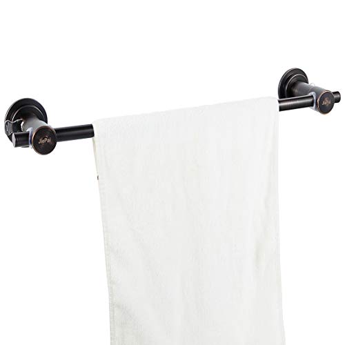 JiePai Suction Cup Towel Bar 24 Inch Oil Rubbed Bronze,Removable Modern