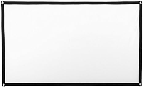 HD Projector Screen 16:9 Home Cinema Theater Projection Portable Screen Foldable for Home Theater Cinema Indoor Outdoor Front and Rear Simple Projection (White, 60 inch)