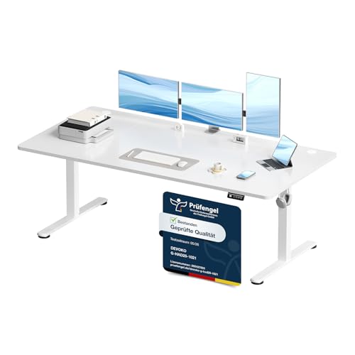 Devoko Elektrisch Höhenverstellbarer Schreibtisch 180 x 80cm, Stabiler Schreibtisch Höhenverstellbar Tisch, Steh-Sitz Bürotisch, Computertisch mit Mem