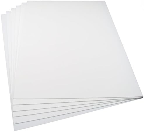 Plasticard 6 Large Sheets of 0.5mm Matt White Styrene, Size A3+ 325mm x 440mm