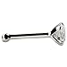 FreshTrends Cubic Zirconia Nose Stud | Nickel-Free 14K White Gold Nose Ring | 14K Gold Nose Studs in Size 1.5mm, 2mm, 3mm | White Gold Nose Stud with CZ 20 Gauge | Real Gold Nose Stud & Nose Bone