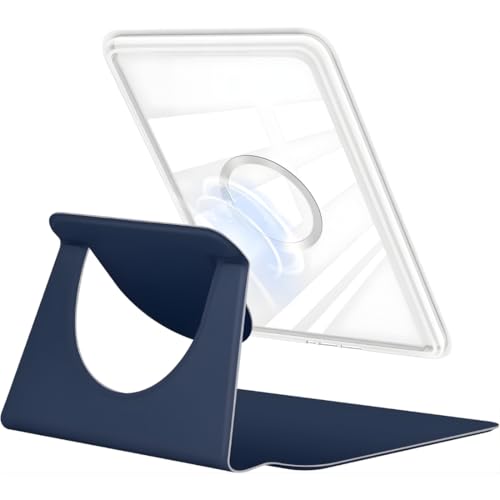 Capa Giratória 360° para Kindle 11ª Geração 6” (2022 e 2024 – C2V2L3 e RS23CV) – Com Suporte Integrado – Auto Hibernação – Fechamento Magnético E Traseira Transparente (Azul Marinho)