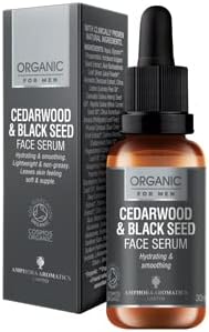 Amphora Aromatics Cedarwood Black Seed Hydrating Face Serum Men COSMOS Organic