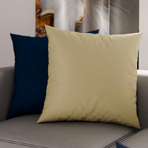 PETTI Artigiani Italiani - Pair of Pillowcases 60x60 cm in Microfiber, Bedroom Cushions, Sofa, Set of 2 Cushion Covers, Double Face Pillowcase Dove Gray Blue