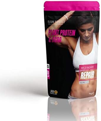 Raw Sport Female Vegan Protein Powder 1kg with BCAA-Superfoods-Probiotics-Electrolytes-Digestive Enzymes (Wild Berry)