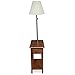 Haven Ridge Solid Wood Side Table with Built-In Swing Arm Lamp and Drawer, Medium Oak Brown, Perfect for Entryways, Living Rooms, and Small Spaces – Leick Home, 9037-MED