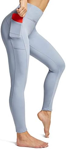 ODUDU High Waist Yoga Pants for Women with Pockets，Tummy Control Workout Running 4 Way Stretch Athletic Leggings