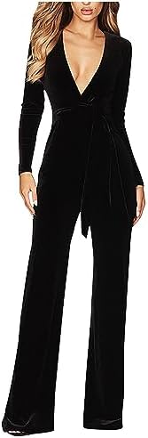 Amazon.com: Uillui Business Casual Jumpsuits for Women Sexy Low