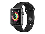 Apple Watch Series 3 (GPS), 38mm Space Gray Aluminum Case with Black Sport Band - MQKV2LL/A (Refurbished)