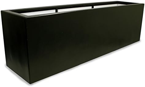 Large Outdoor Planter 200x50x60 cm Large rectangular plant pot Antracite-black (Ral 7021) trough outdoor garden plant container flower pot