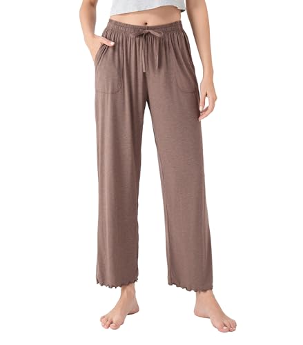 DAVID ARCHY Women's Soft Wide Leg Pajama Pants with Pockets at Amazon